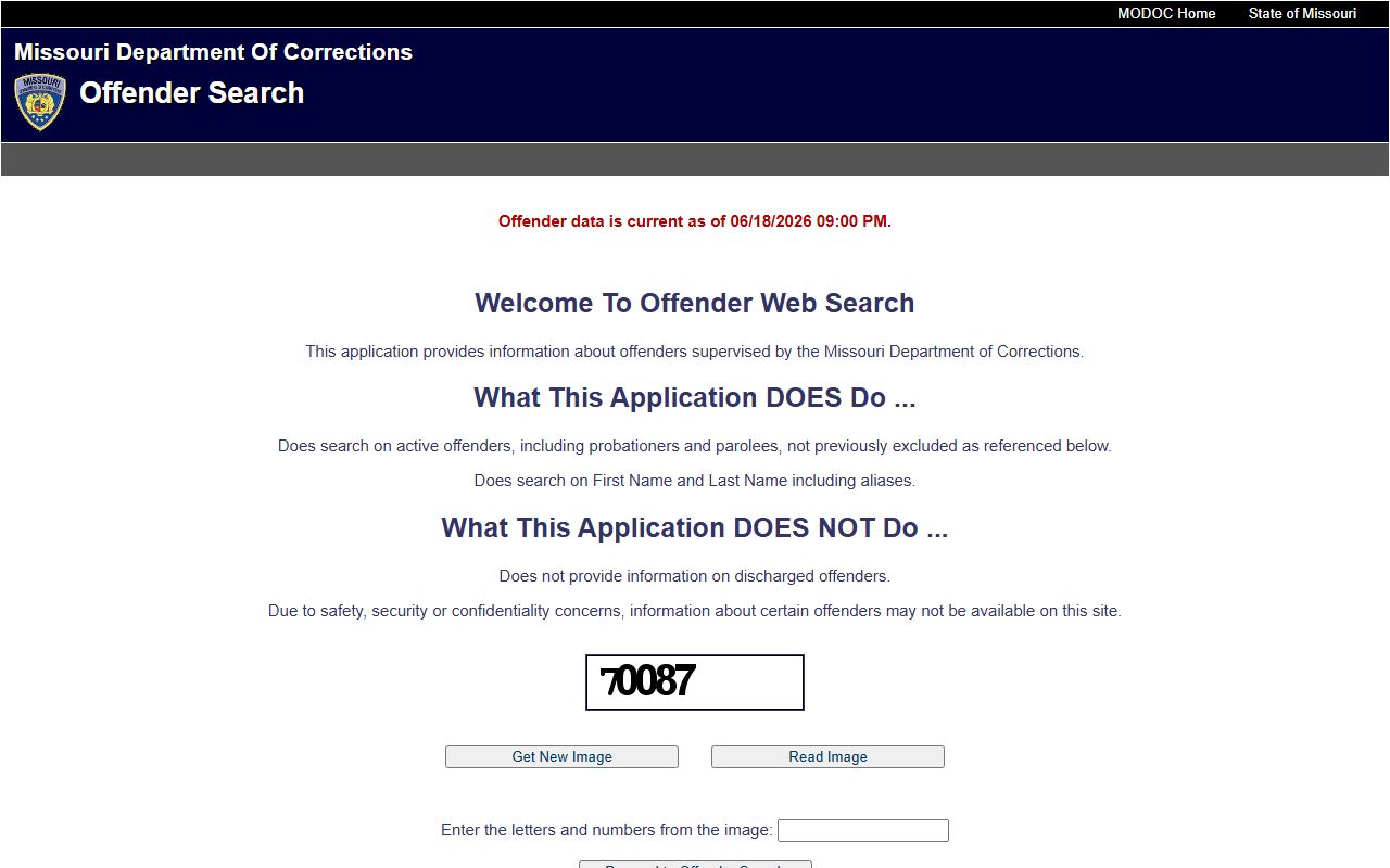 Missouri DOC Offender Search for Tipton Correctional Center inmates