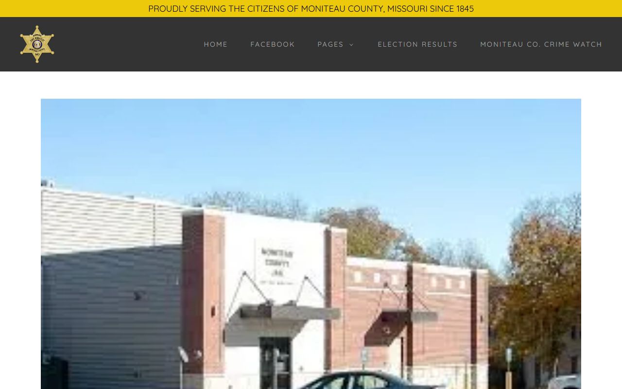 Moniteau County Jail inmate information page from the sheriff's office